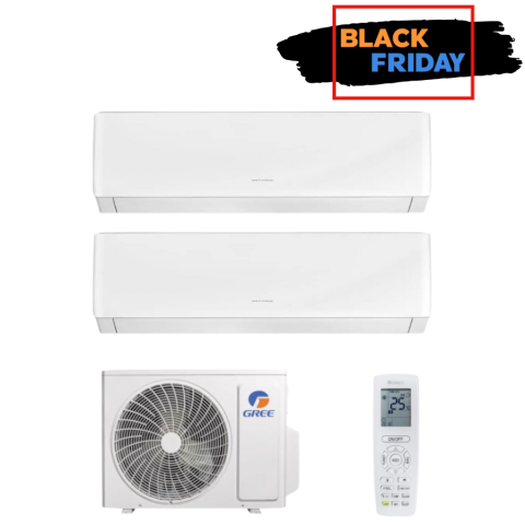 Aer conditionat multi-split - Aparat de aer conditionat multisplit Gree cu doua unitati interne Gree Pular GWH12AGBXB-K6DNA1Z 12000 BTU - Sun Power Clima