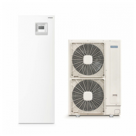 Splitate cu boiler - Pompa caldura aer-apa 16kw HITACHI RWD-6.0NW1E-220S + RAS-6WHVNPE, Monofazata, cu boiler integrat | Sun Power Clima
