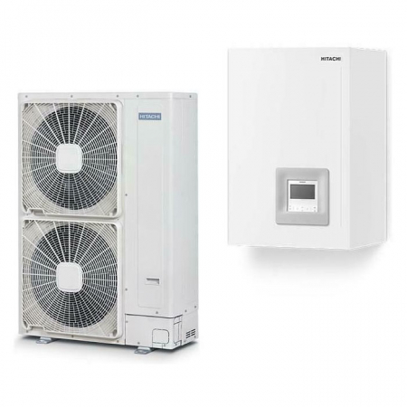 Splitate fara boiler - Pompa caldura aer-apa HITACHI Yutaki S 20kW, RWM-8.0N1E+RAS-8WHNPE, Trifazata - Sun Power Clima