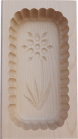 Separatoare smântână, unt - Formă din lemn pentru unt, 250g, cu model floral