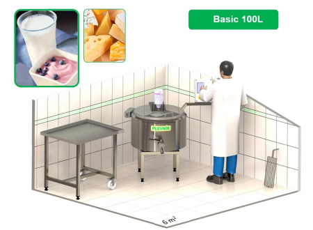 Linii productie branzeturi - Linie productie branzeturi 100L Basic