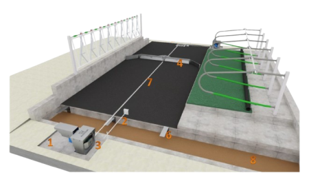 Plug raclor dejecții - Plug raclor - Instalație de curățare dejecții 1 alee, cablu inox