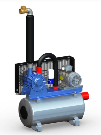 DOTĂRI FERME ZOOTEHNICE - Pompa vacuum G.P.V.1500 pe rezervor vacuum, completă