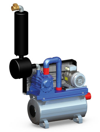 Pompa vacuum - Pompa vacuum G.P.V.3300 pe rezervor vacuum, completă