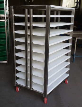 Forme brânză, cașcaval - Raft inox cu poliță PP