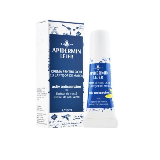 Crema pentru ochi activ anticearcane Apidermin Lejer - 10ml [1]