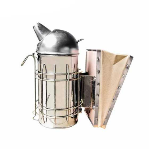 Unelte si utilaje apicole - Afumator INOX cu cap rotund si cilindru (cazanel)