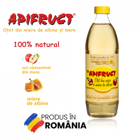 Produse apicole - Apifruct oteț din mere și miere - 500ml