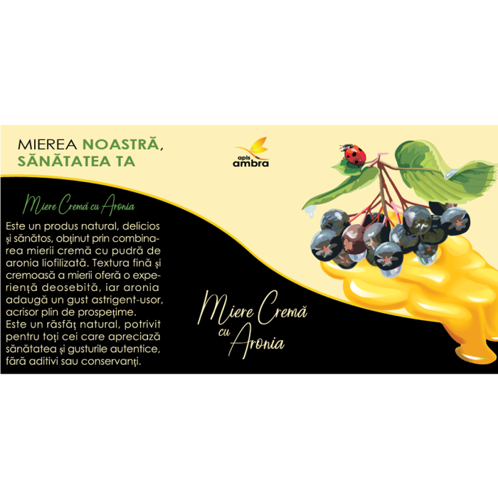 Miere Cremă cu Aronia Apis Ambra - 100% Naturală [2]