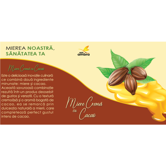 Miere Cremă cu Cacao Apis Ambra - 100% Naturală [2]