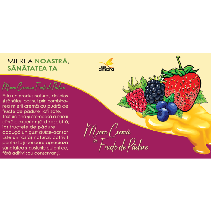 Miere Cremă cu Fructe de Pădure Apis Ambra - 100% Naturală [2]