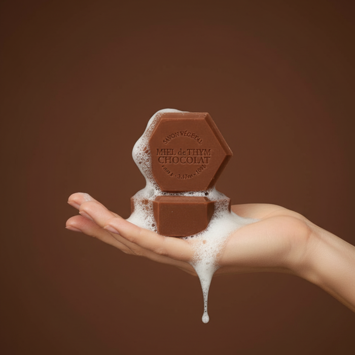 Săpun Vegetal cu Unt de Cacao & Ciocolată Neagră – 100g [1]