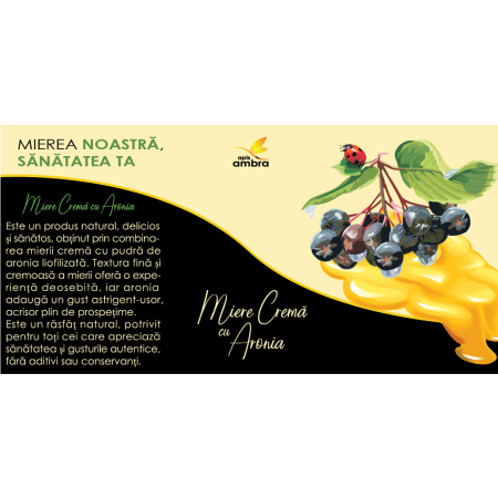 Miere Cremă cu Aronia Apis Ambra - 100% Naturală [1]