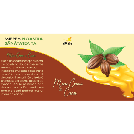 Miere Cremă cu Cacao Apis Ambra - 100% Naturală [1]