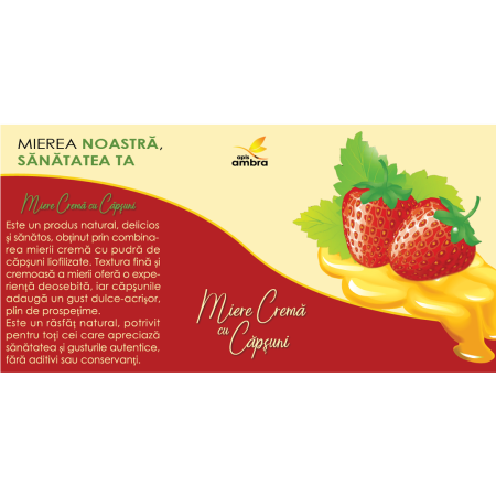 Miere Cremă cu Căpșuni Apis Ambra - 100% Naturală [1]