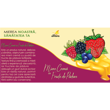 Miere Cremă cu Fructe de Pădure Apis Ambra - 100% Naturală [1]
