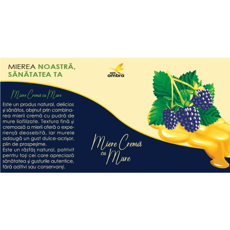 Miere Cremă cu Mure Apis Ambra - 100% Naturală [1]