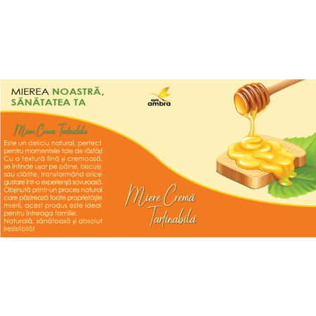 Miere crema tartinabila Apis Ambra - 100% Naturală [1]