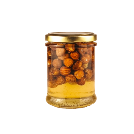 Miere cu Fructe - Miere de salcâm cu alune de pădure Apis Ambra.