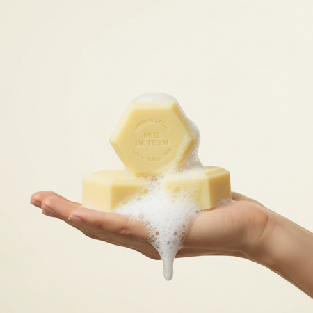 Săpunuri - Săpun Natural cu Miere și Cimbrișor – 100g