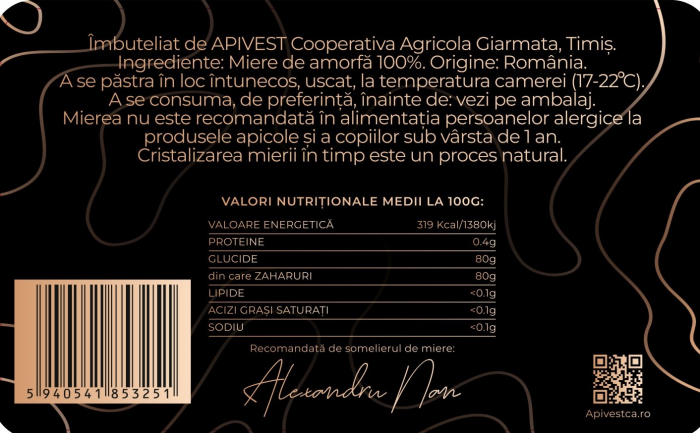 Miere de Amorfă Apivest 270g [3]