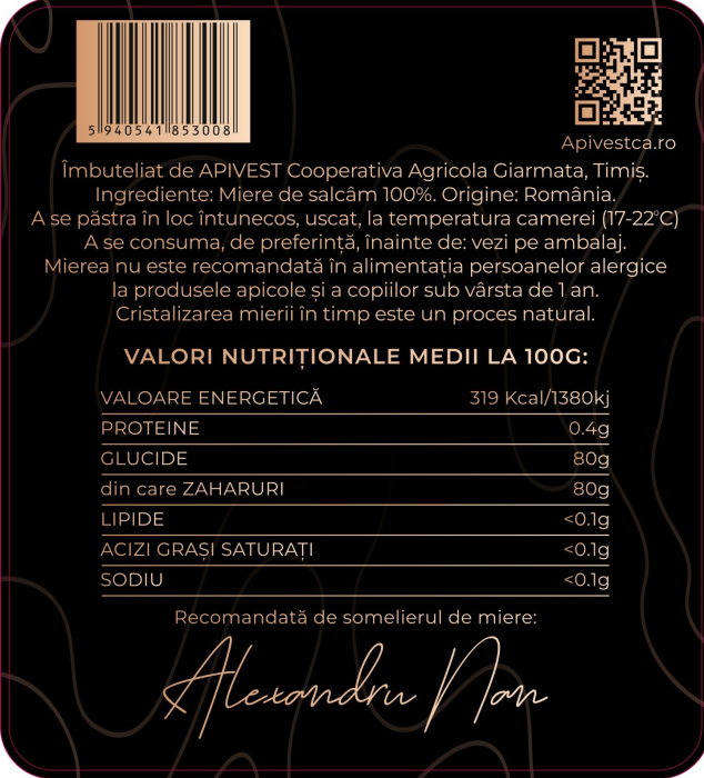 Miere de Salcâm Apivest 900g [3]