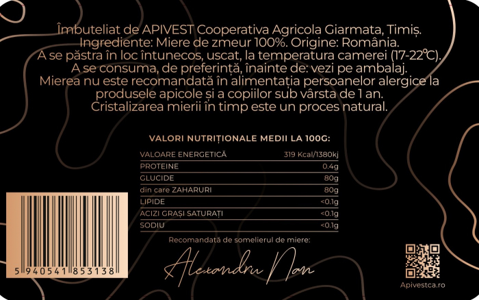 Miere de Zmeur Apivest 450g [3]