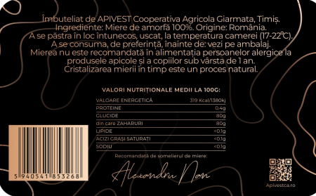 Miere de Amorfă Apivest 450g [2]