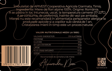 Miere de Flori Alpine Apivest 270g [2]