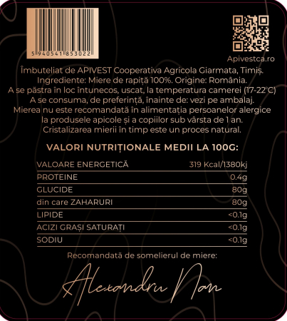 Miere de Rapiță Apivest 900g [2]
