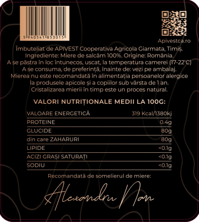 Miere de Salcâm Apivest 670g [2]