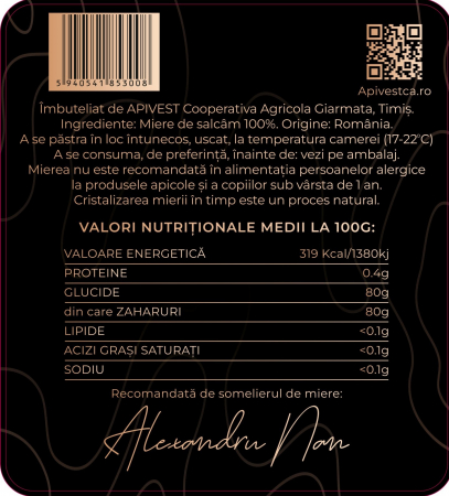 Miere de Salcâm Apivest 900g [2]