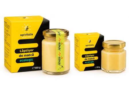 OFERTE SPECIALE - Pachet Laptisor de matca PUR 100g plus 50g GRATIS Api Vitalis