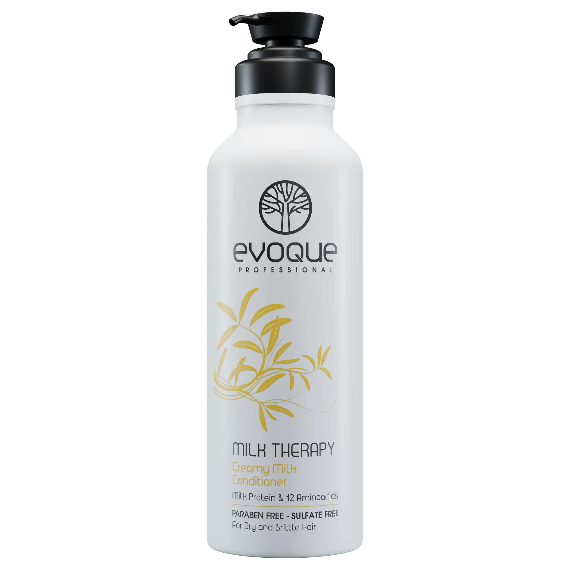 Balsam de Par cu Proteine din Lapte, EVOQUE Milk Therapy, 380 ml ,   Profesional, Antistatic, cu 12 Aminoacizi si Filtru UV - Evoque