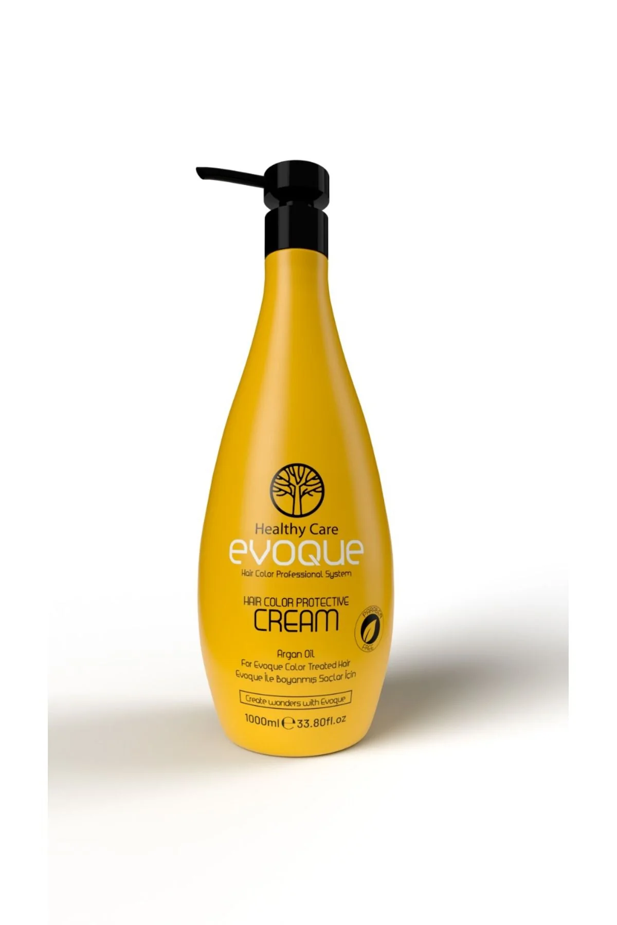 Balsam Profesional pentru Par Vopsit, EVOQUE Healthy Care Protective Conditioner, 1000 ml ,   Cu Ulei de Argan si Masline, Fara Parabeni si Sulfati, Antistatic, Pentru Toate Tipurile de Par - Evoque