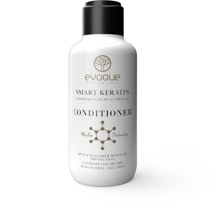 Balsam profesional Smart Keratin Travel Size EVOQUE USA, 100 ml ,   Reparare si netezire pentru par degradat, frizat sau tratat chimic ,   Evoque