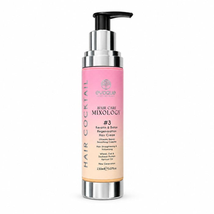 Cremă Reparatoare cu Keratină & Botox EVOQUE Hair Care Mixology #3, 150 ml – Regenerare, Netezire și Anti-Frizz pentru Păr Degradat [2]