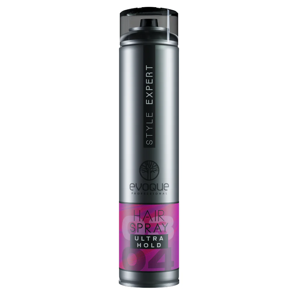 Fixativ Profesional Ultra Hold EVOQUE USA, 400 ml ,   Fixare Puternica, Fara Reziduuri, cu Protectie UV si Vitamina C
