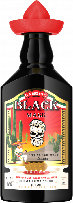 Masca de Fata Neagra Profesionala, Peeling Face Mask, 250 ML - Bandido [2]