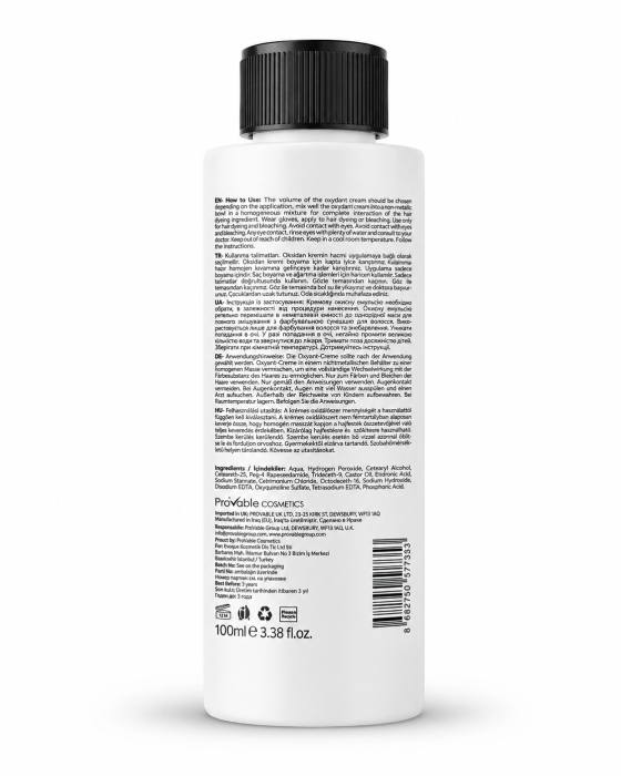 Oxidant Cremă Profesional EVOQUE Milk Therapy 3% (10 Vol), 100 ml – Colorare Ton pe Ton și Intensificarea Culorii [2]