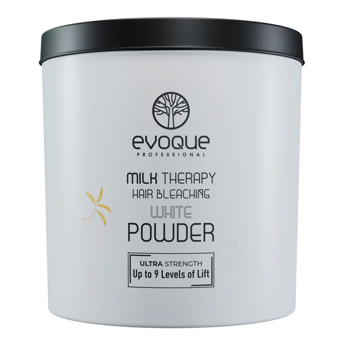 Pudra Decoloranta Alba, EVOQUE USA Milk Therapy, 1000 ml ,   Deschidere Profesionala pana la 9 Tonuri, cu Proteine din Lapte