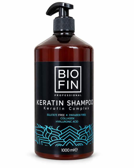 Sampon de Par Profesional cu Keratina pentru Toate Tipurile de Par, BIOFIN, 1000 ml [2]