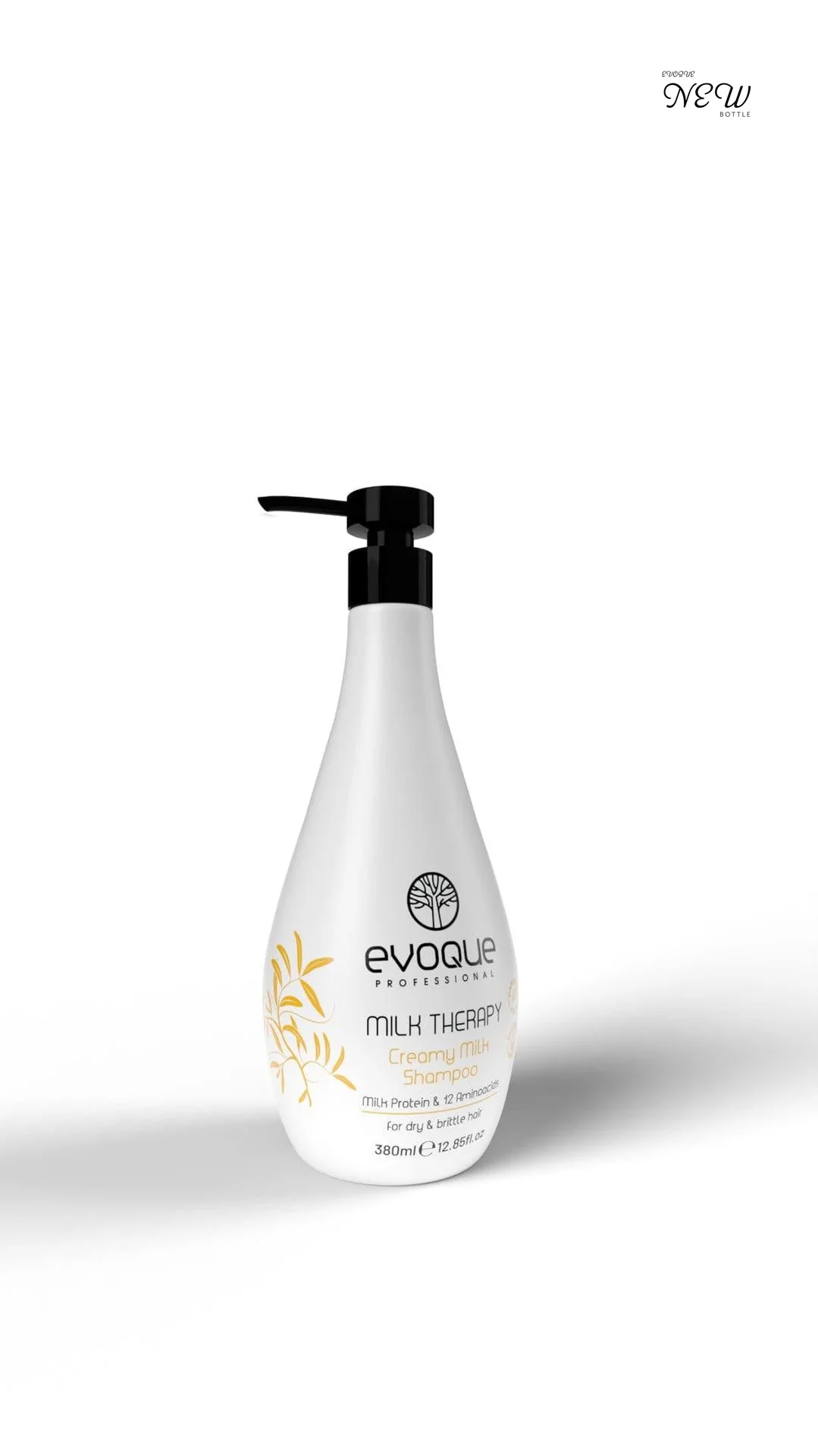Sampon de Par Hidratant cu Proteine din Lapte, EVOQUE Milk Therapy USA, 380 ml ,   Fara Sulfati si Parabeni, Pentru Toate Tipurile de Par