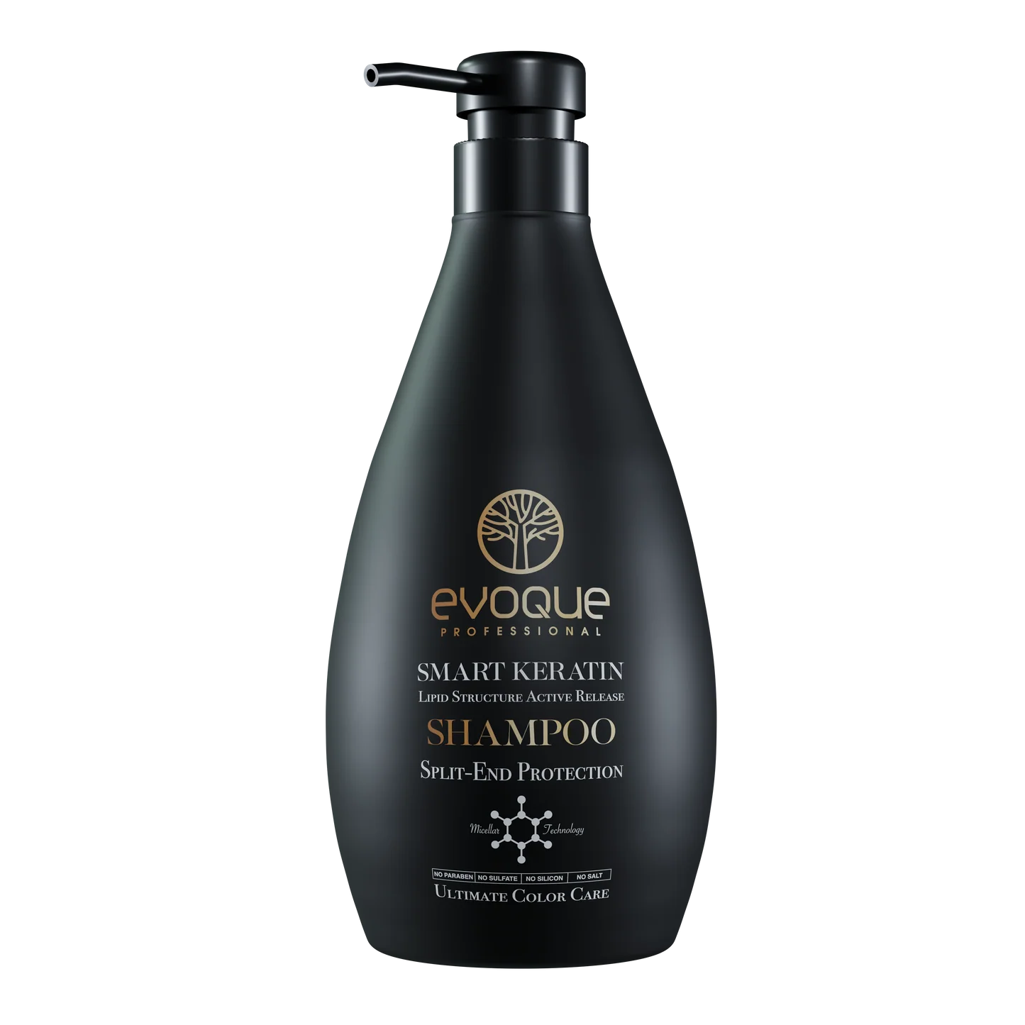Sampon Profesional cu Keratina, EVOQUE Smart Keratin, 380 ml ,   Fara Sulfati, Anti-Frizz, cu Ulei de Argan si Macadamia