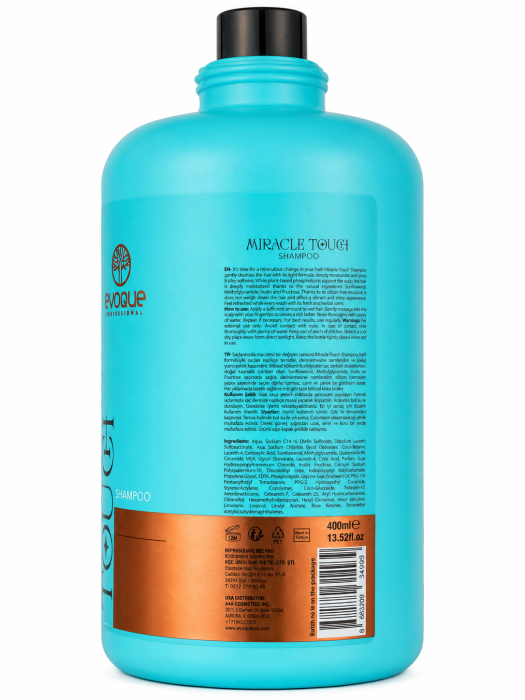 Șampon Profesional Hidratant și Revitalizant EVOQUE Miracle Touch Smart Care, 2800 ml – Anti-Frizz, Strălucire, Hidratare, Fără Sulfați și Parabeni [2]