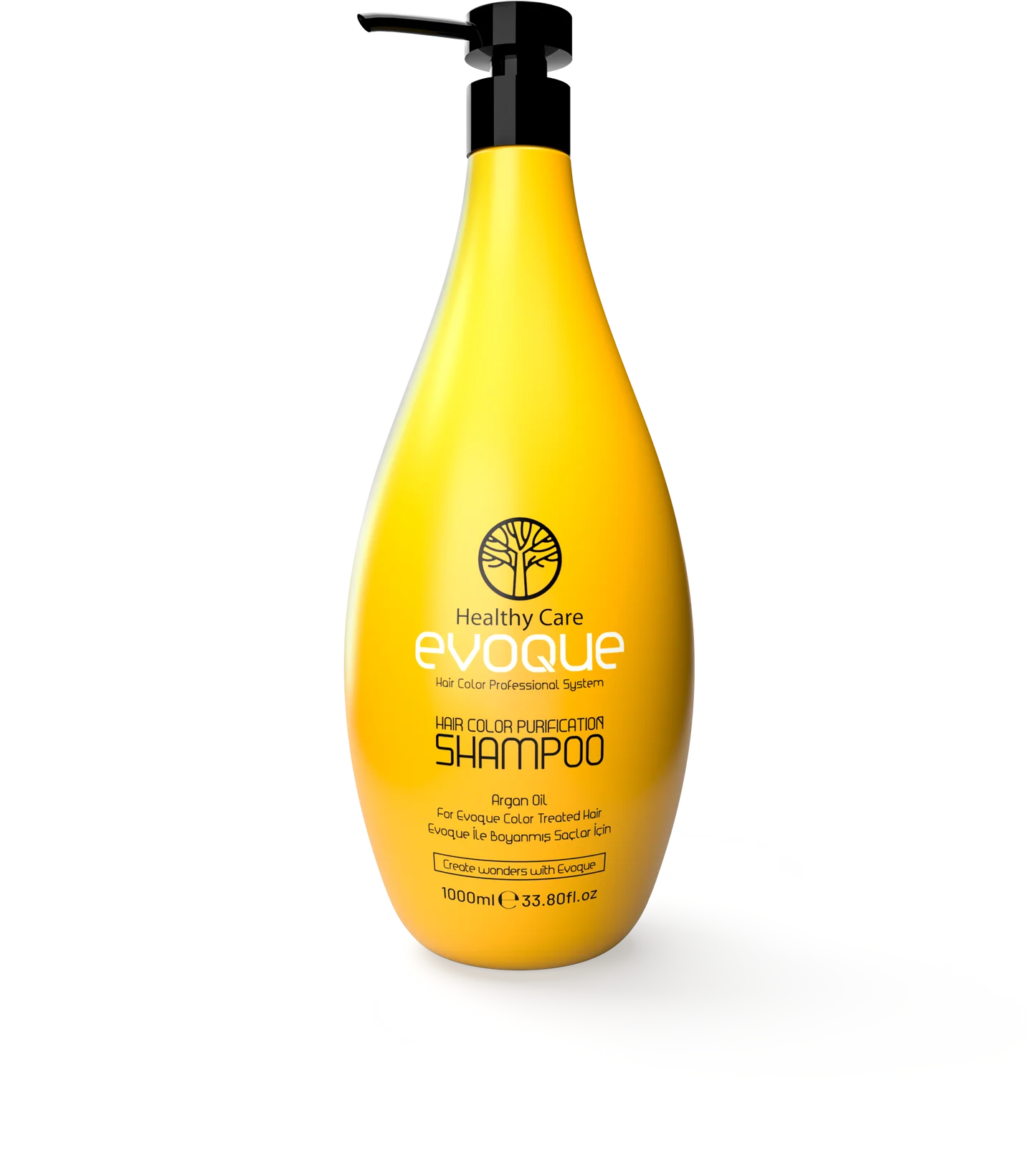 Sampon Profesional pentru Par Vopsit, EVOQUE Healthy Care Purifying Color, 1000 ml ,   Cu Ulei de Argan, Protectie a Culorii, Antistatic, Pentru Toate Tipurile de Par - Evoque