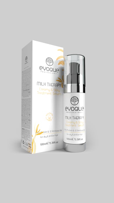 Serum Profesional Lichid pentru Par, EVOQUE Milk Therapy Silky Serum – Hidratare Intensa, Luciu si Elasticitate, Fara Sulfati si Parabeni [1]