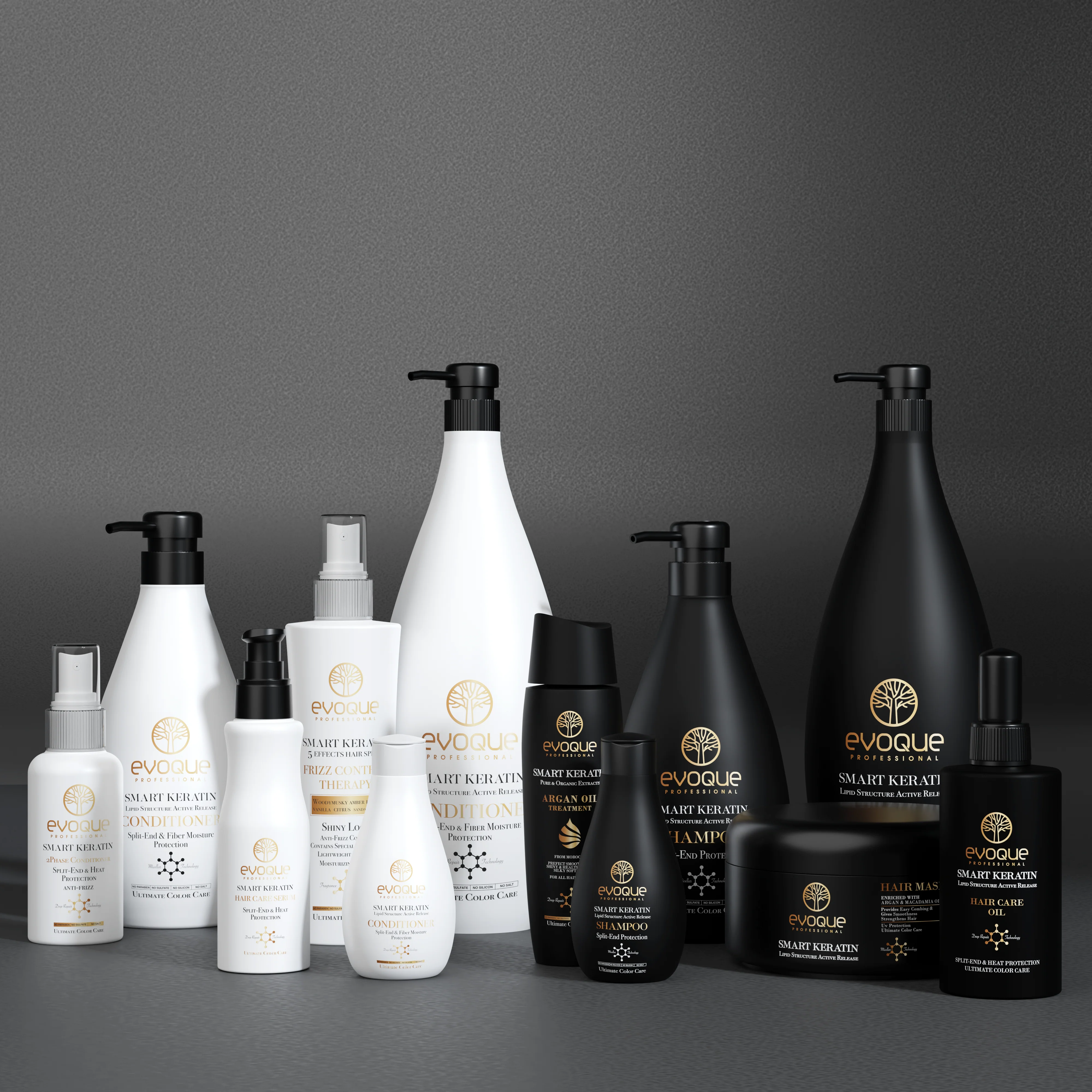 Set Travel Smart Keratin EVOQUE USA – Șampon + Balsam 2 x 100 ml, Reparare și Netezire pentru Păr Degradat, Frizat sau Tratat Chimic [2]