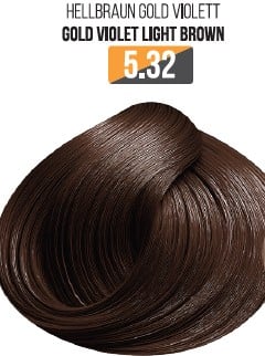 Vopsea Profesionala Fara Amoniac EVOQUE USA, Nuanta 5.32 GOLD VIOLET LIGHT BROWN ,   Cu Ulei de Argan si 12 Aminoacizi, 100 ml - Evoque