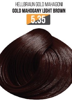 Vopsea Profesionala Fara Amoniac EVOQUE USA, Nuanta 5.35 GOLD MAHOGANI LIGHT BROWN ,   Cu Ulei de Argan si 12 Aminoacizi, 100 ml - Evoque